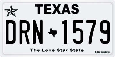 TX license plate DRN1579