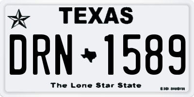 TX license plate DRN1589