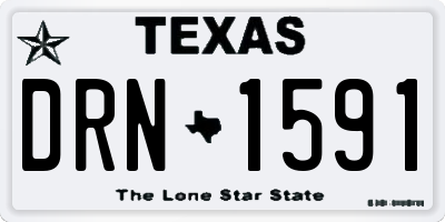TX license plate DRN1591