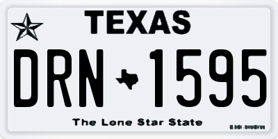 TX license plate DRN1595