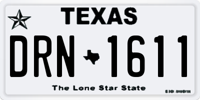 TX license plate DRN1611