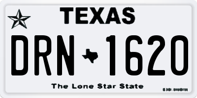 TX license plate DRN1620