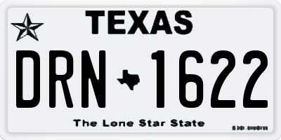 TX license plate DRN1622