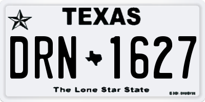 TX license plate DRN1627