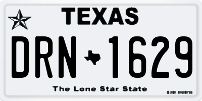 TX license plate DRN1629