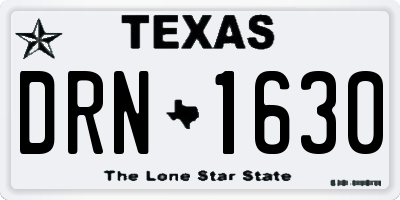 TX license plate DRN1630