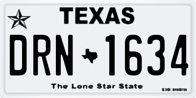 TX license plate DRN1634