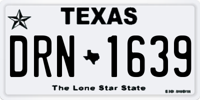 TX license plate DRN1639