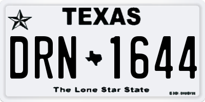 TX license plate DRN1644