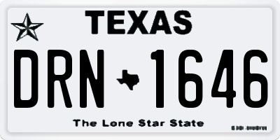 TX license plate DRN1646