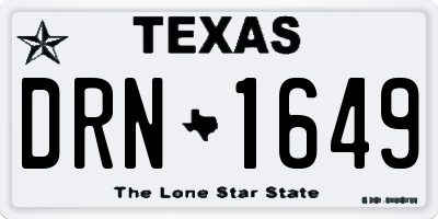 TX license plate DRN1649