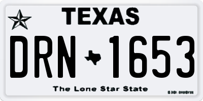 TX license plate DRN1653
