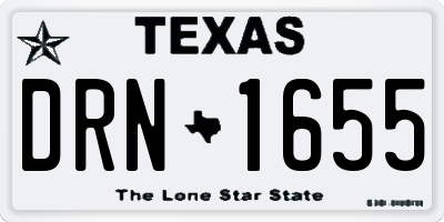 TX license plate DRN1655