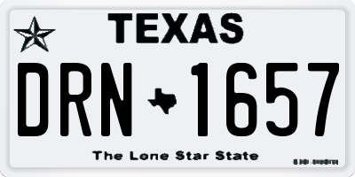 TX license plate DRN1657