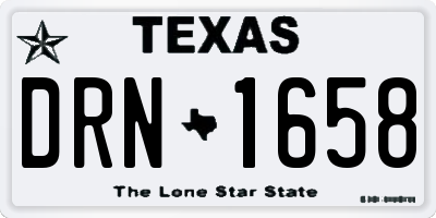 TX license plate DRN1658