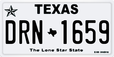 TX license plate DRN1659