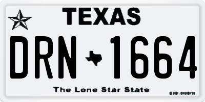 TX license plate DRN1664