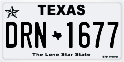 TX license plate DRN1677