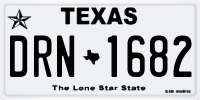 TX license plate DRN1682