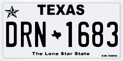 TX license plate DRN1683