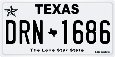 TX license plate DRN1686