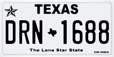TX license plate DRN1688