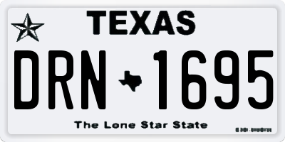 TX license plate DRN1695