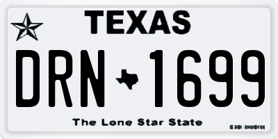 TX license plate DRN1699