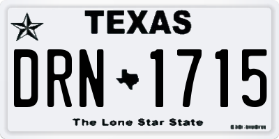 TX license plate DRN1715