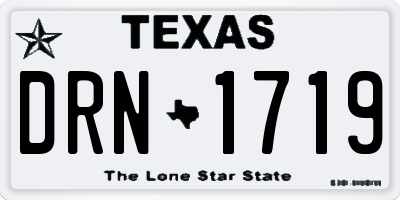 TX license plate DRN1719