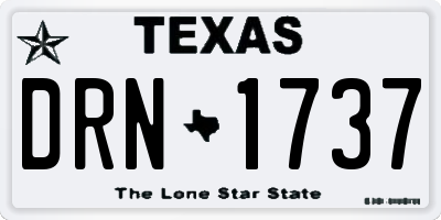 TX license plate DRN1737