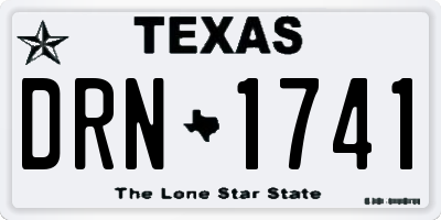 TX license plate DRN1741