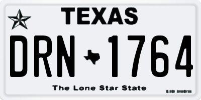 TX license plate DRN1764