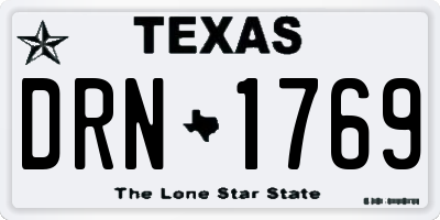 TX license plate DRN1769