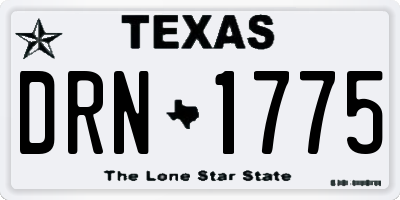 TX license plate DRN1775