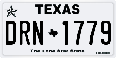 TX license plate DRN1779