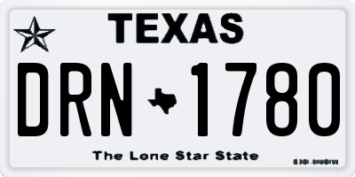 TX license plate DRN1780