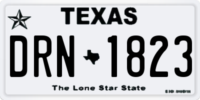 TX license plate DRN1823