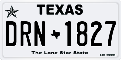 TX license plate DRN1827