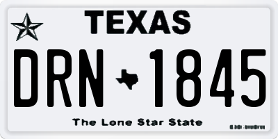 TX license plate DRN1845