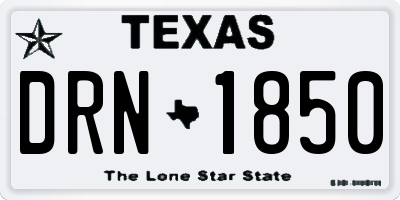 TX license plate DRN1850