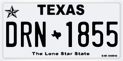 TX license plate DRN1855