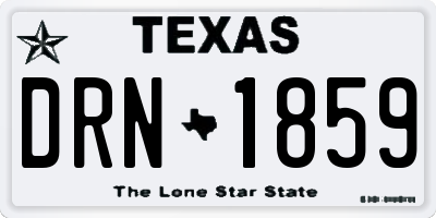 TX license plate DRN1859