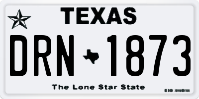 TX license plate DRN1873