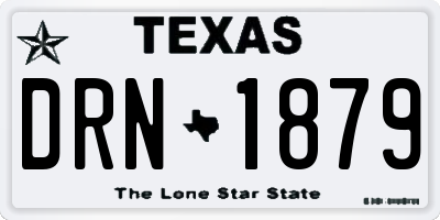 TX license plate DRN1879
