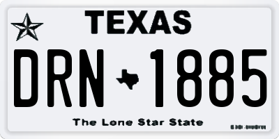 TX license plate DRN1885