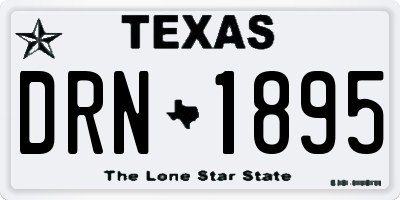 TX license plate DRN1895