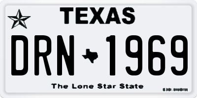 TX license plate DRN1969