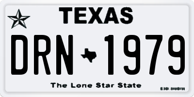 TX license plate DRN1979