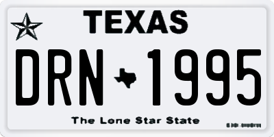 TX license plate DRN1995